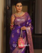 Purple Color Customer FavoriteSoft Banarasi Silk Saree with Classy Blouse Piece