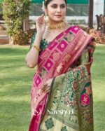 Pink Color In Demand Soft Banarasi Silk Saree with Classy Blouse Piece - Image 3