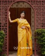 Yellow Color Just Released Soft Banarasi Silk Saree with Classy Blouse Piece