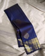 Navy Blue Color Customer Favorite Pure Golden Zari Work Soft Banarasi Silk Saree with Classy Blouse Piece
