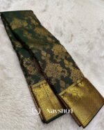 Green Color Going Fast Pure Golden Zari Work Soft Banarasi Silk Saree with Classy Blouse Piece