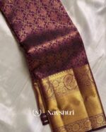 Purple Color Updated Edition Pure Golden Zari Work Soft Banarasi Silk Saree with Classy Blouse Piece