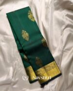 Green Color Latest Arrival Pure Golden Zari Work Soft Banarasi Silk Saree with Classy Blouse Piece