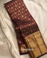 Brown Color Curated Quality Pure Golden Zari Work Soft Banarasi Silk Saree with Classy Blouse Piece