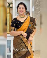 Yellow Color Recently Launched Soft Banarasi Silk Saree with Classy Blouse Piece - Image 6