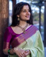 Pista Color Latest Add Soft Banarasi Silk Saree with Classy Blouse Piece - Image 6