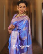 Blue Color Color Just Soft Banarasi Silk Saree with Classy Blouse Piece - Image 5
