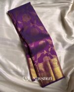Royal Purple Color Color Most Pure Golden Zari Work Soft Banarasi Silk Saree with Classy Blouse Piece