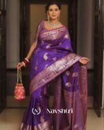 Purple Color Customer FavoriteSoft Banarasi Silk Saree with Classy Blouse Piece - Image 2
