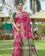 Pink Color In Demand Soft Banarasi Silk Saree with Classy Blouse Piece