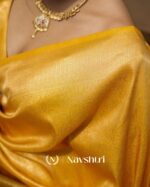 Yellow Color Just Released Soft Banarasi Silk Saree with Classy Blouse Piece - Image 3