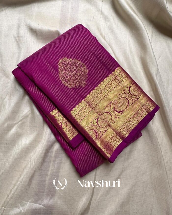 Rani Pink Color Just In Pure Golden Zari Work Soft Banarasi Silk Saree with Classy Blouse Piece - Image 2
