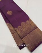 Purple Color Signature Line Pure Golden Zari Work Soft Banarasi Silk Saree with Classy Blouse Piece