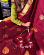 Trendy Wine Color Soft Banarasi Silk Saree With Pure Golden Zari Work & Classy Blouse Piece - Image 6