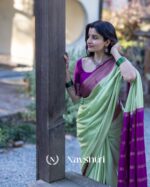 Pista Color Latest Add Soft Banarasi Silk Saree with Classy Blouse Piece - Image 4