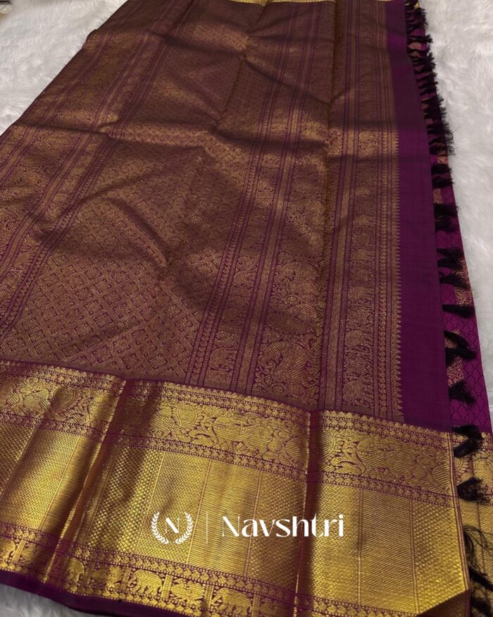 Pink Color New Drop Pure Golden Zari Work Soft Banarasi Silk Saree with Classy Blouse Piece - Image 3