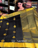Impressive Black Color Soft Banarasi Silk Saree With Pure Golden Zari Work & Classy Blouse Piece - Image 3