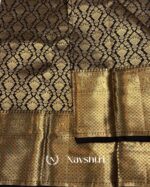 Black Color Just Released Pure Golden Zari Work Soft Banarasi Silk Saree with Classy Blouse Piece - Image 4
