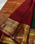 Green Color Color In Pure Golden Zari Work Soft Banarasi Silk Saree with Classy Blouse Piece - Image 3