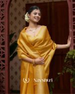 Yellow Color Just Released Soft Banarasi Silk Saree with Classy Blouse Piece - Image 4