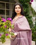 Light Purple Color Fresh Arrival Soft Banarasi Silk Saree with Classy Blouse Piece - Image 4