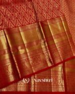 Red Color New Release Pure Golden Zari Work Soft Banarasi Silk Saree with Classy Blouse Piece - Image 4