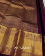 Purple Color Updated Edition Pure Golden Zari Work Soft Banarasi Silk Saree with Classy Blouse Piece - Image 4