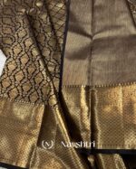 Black Color Just Released Pure Golden Zari Work Soft Banarasi Silk Saree with Classy Blouse Piece - Image 5