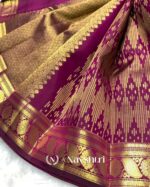 Purple Color Luxury Edition Pure Golden Zari Work Soft Banarasi Silk Saree with Classy Blouse Piece - Image 4