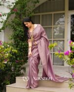 Light Purple Color Fresh Arrival Soft Banarasi Silk Saree with Classy Blouse Piece - Image 3