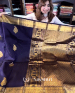 Elegant Purple Color Soft Banarasi Silk Saree With Pure Golden Zari Work & Classy Blouse Piece - Image 2