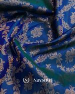 Navy Blue Color Recently Added Pure Golden Zari Work Soft Banarasi Silk Saree with Classy Blouse Piece - Image 5