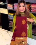 Trendy Wine Color Soft Banarasi Silk Saree With Pure Golden Zari Work & Classy Blouse Piece - Image 2