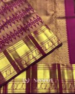 Purple Color Luxury Edition Pure Golden Zari Work Soft Banarasi Silk Saree with Classy Blouse Piece - Image 6