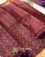 Luxurient Purple Color Soft Banarasi Silk Saree With Pure Golden Zari Work & Classy Blouse Piece - Image 4