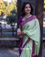 Pista Color Latest Add Soft Banarasi Silk Saree with Classy Blouse Piece