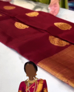 Trendy Wine Color Soft Banarasi Silk Saree With Pure Golden Zari Work & Classy Blouse Piece - Image 3