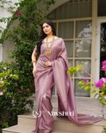Light Purple Color Fresh Arrival Soft Banarasi Silk Saree with Classy Blouse Piece