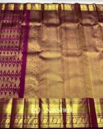 Purple Color Luxury Edition Pure Golden Zari Work Soft Banarasi Silk Saree with Classy Blouse Piece - Image 7