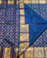 Bottle Blue Color Latest Drop Pure Golden Zari Work Soft Banarasi Silk Saree with Classy Blouse Piece - Image 7