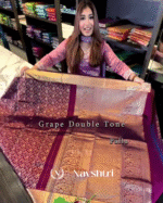 Luxurient Purple Color Soft Banarasi Silk Saree With Pure Golden Zari Work & Classy Blouse Piece - Image 3