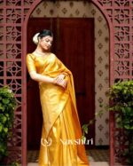 Yellow Color Just Released Soft Banarasi Silk Saree with Classy Blouse Piece - Image 7
