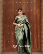 Green Color Recently Added Soft Banarasi Silk Saree with Classy Blouse Piece