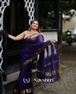 Blue Color Going Fast Soft Banarasi Silk Saree with Classy Blouse Piece - Image 2