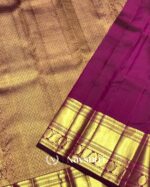 Purple Color Luxury Edition Pure Golden Zari Work Soft Banarasi Silk Saree with Classy Blouse Piece - Image 9