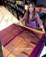 Luxurient Purple Color Soft Banarasi Silk Saree With Pure Golden Zari Work & Classy Blouse Piece - Image 2