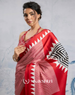 Orange Color 1 Minute Ready to Wear Digitial Printed Crape Silk Saree - Image 2