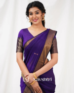 Navy Blue Color Premium Cotton Silk Saree With Classy Blouse - Image 2
