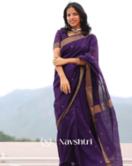 Purple Color Premium Cotton Silk Saree With Classy Blouse - Image 2