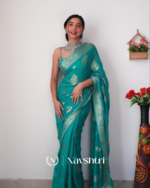 Bottle Green Color Premium Cotton Silk Saree With Classy Blouse - Image 2
